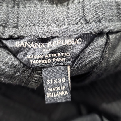 Pantalon Banana Republic Tapered Pant Gris Lineas