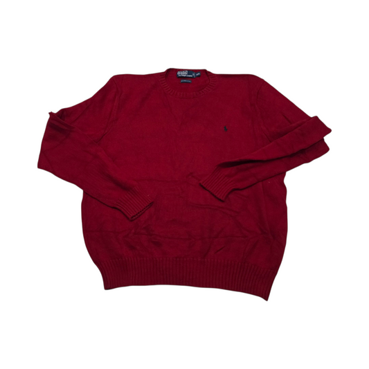Sueter Ralph Lauren Xxl Rojo Pony Azul Cuello Redondo