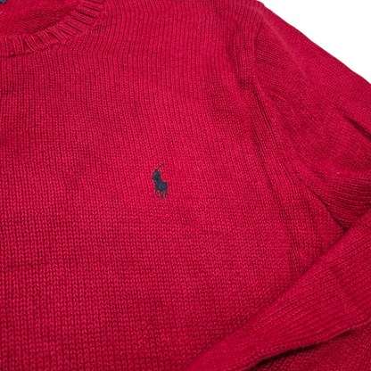 Sueter Ralph Lauren Xxl Rojo Pony Azul Cuello Redondo