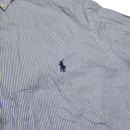 Camisa Ralph Lauren Slimfit Xxl Lineas Azul