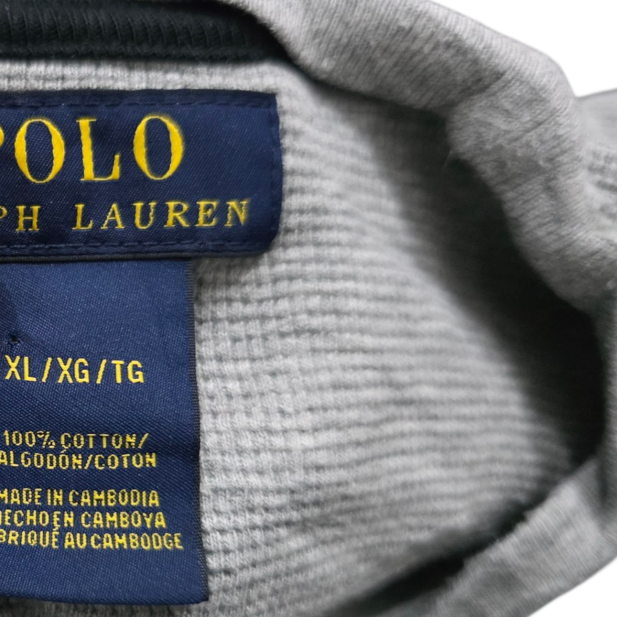 Playera Manga Larga Ralph Lauren Xgrande Xl Gris