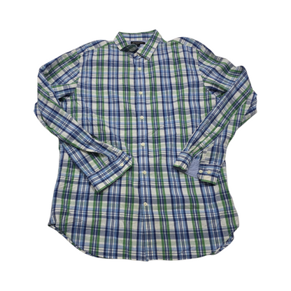Camisa Banana Republic Xgrande Xl Cuadro Azul Y Verde