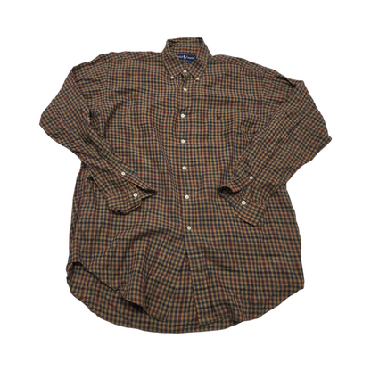 Camisa Ralph Lauren Grande L Cuadros Cafe