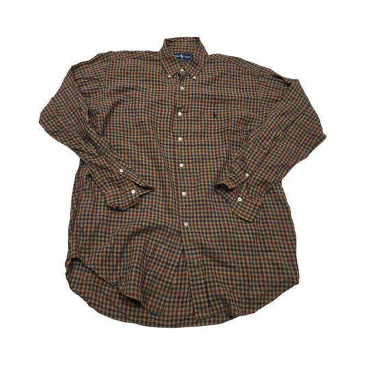 Camisa Ralph Lauren Grande L Cuadros Cafe