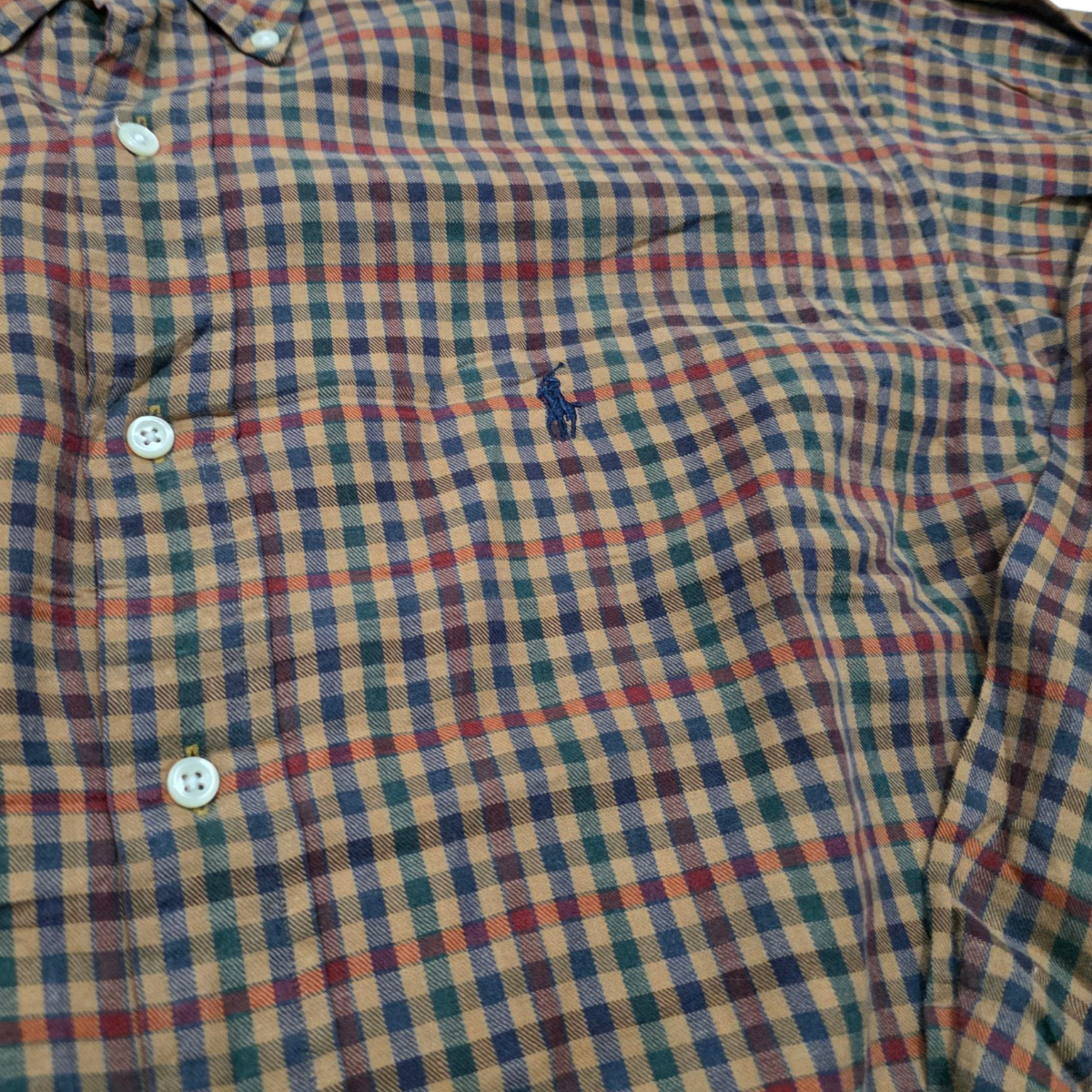 Camisa Ralph Lauren Grande L Cuadros Cafe