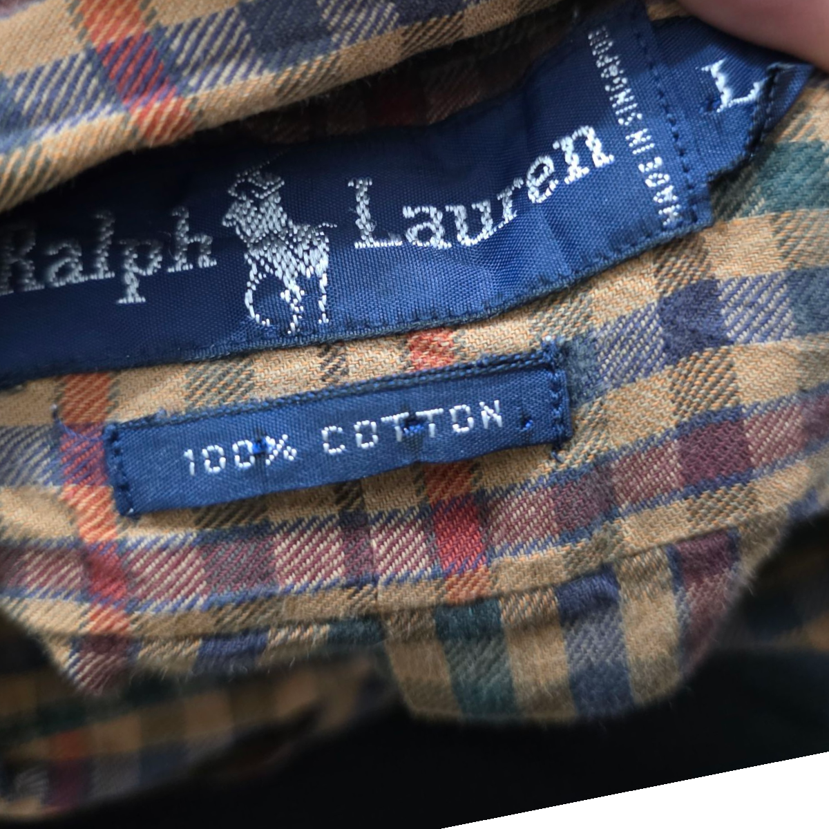 Camisa Ralph Lauren Grande L Cuadros Cafe