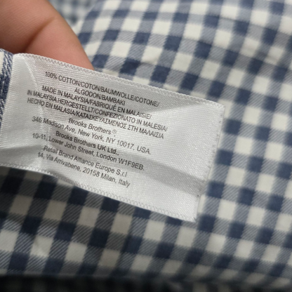 Camisa Brooks Brothers Grande L Azul Y Blanco