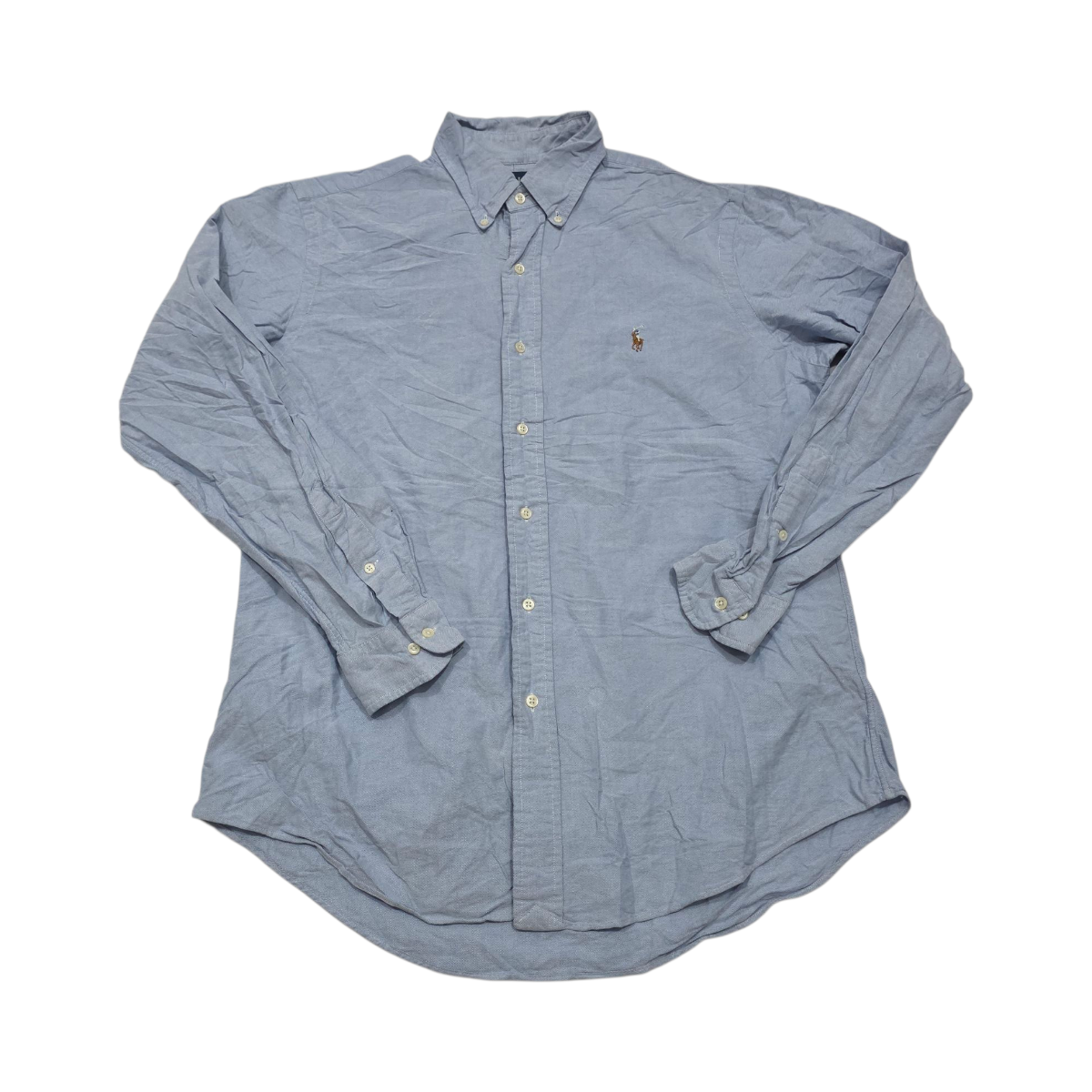 Camisa Ralph Lauren Custom Fit Grande L Azul