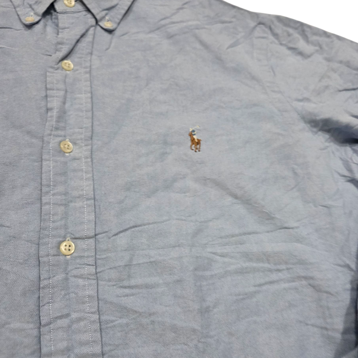 Camisa Ralph Lauren Custom Fit Grande L Azul