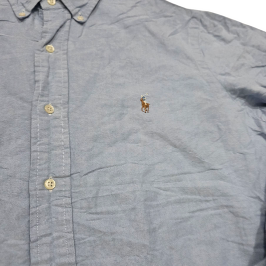 Camisa Ralph Lauren Custom Fit Grande L Azul