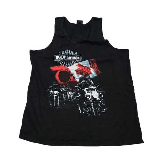 Playera Harley Davidson Grande L Negra Sin Mangas