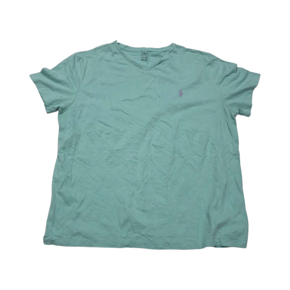 Playera Ralph Lauren Grande L Turquesa Pony Morado
