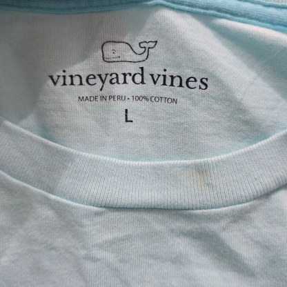Playera Manga Larga Vineyard Vines Grande L Azul Agua
