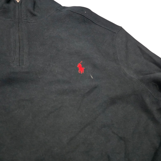 Sueter Ralph Lauren Mediano M Negro Pony Rojo