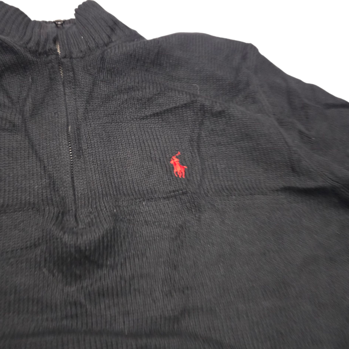 Sueter Ralph Lauren Grande L Negro Pony Rojo