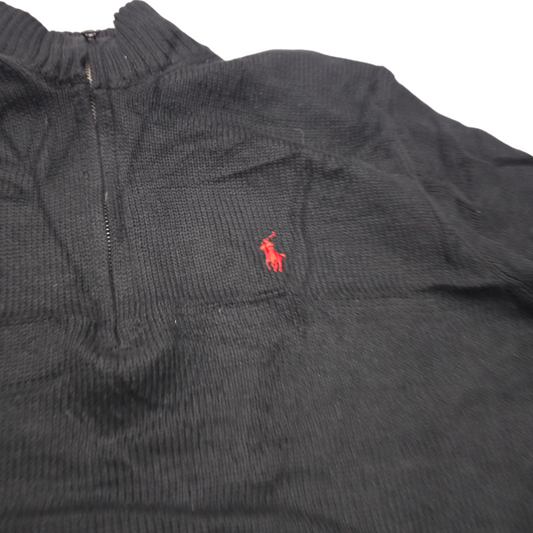 Sueter Ralph Lauren Grande L Negro Pony Rojo