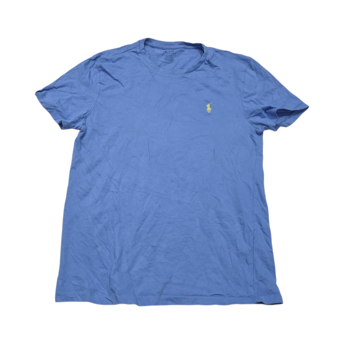 Playera Ralph Lauren Azul M Custom Slimfit Pony Amarillo