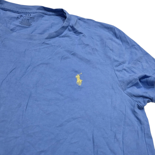 Playera Ralph Lauren Azul M Custom Slimfit Pony Amarillo