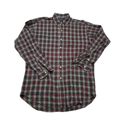 Camisa Ralph Lauren Blake Mediana M Cuadro Verde Y Rojo