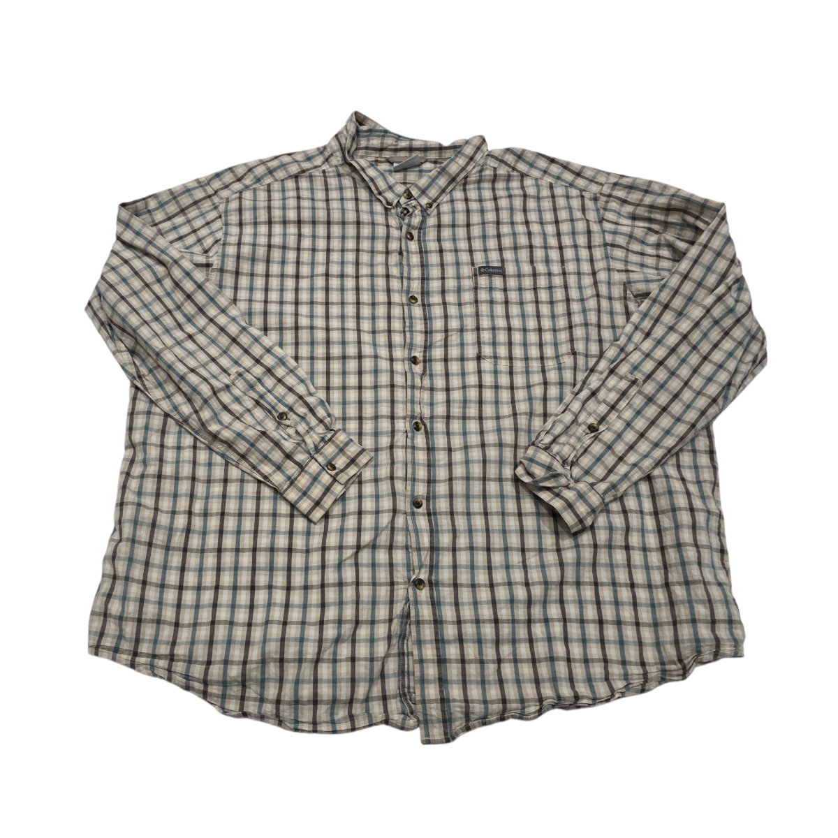 Camisa Columbia 4xl Cuadro Cafe