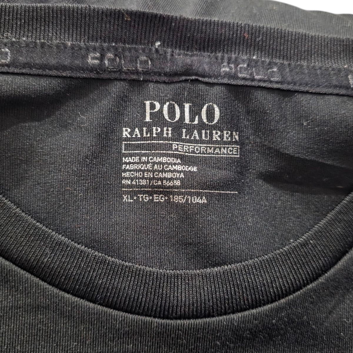 Playera Manga Larga Performance Ralph Lauren Xgrande Negro