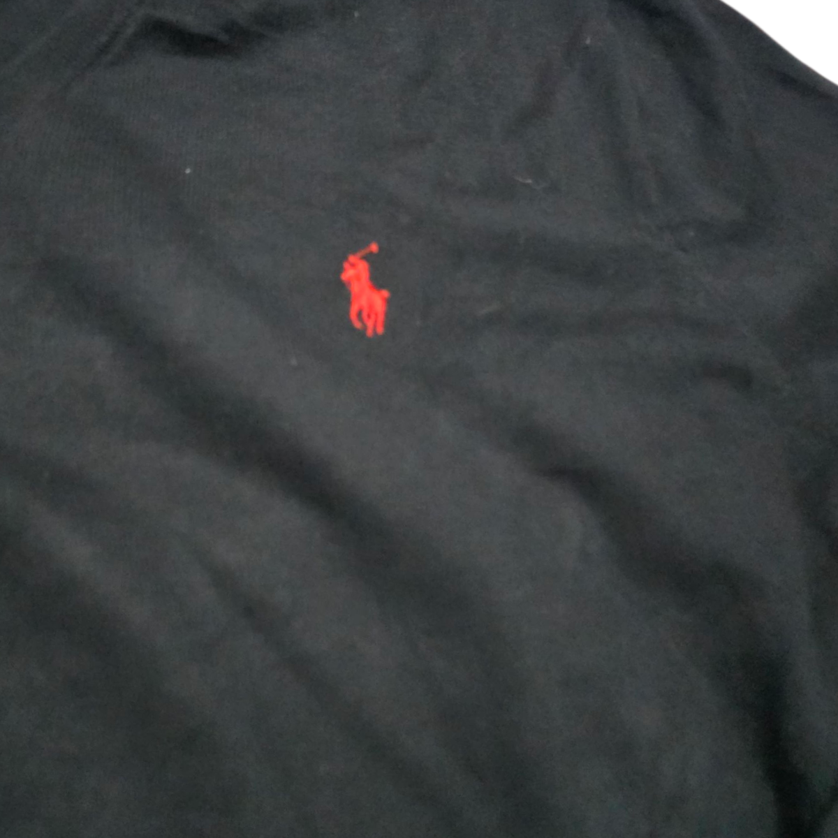 Sueter Ralph Lauren Xgrande Xl Negro Pony Rojo