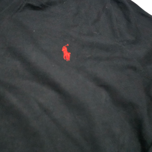 Sueter Ralph Lauren Xgrande Xl Negro Pony Rojo