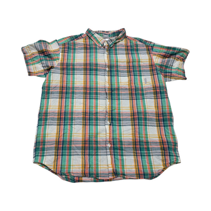 Camisa Manga Corta Columbia Xgrande Xl Cuadro Colores