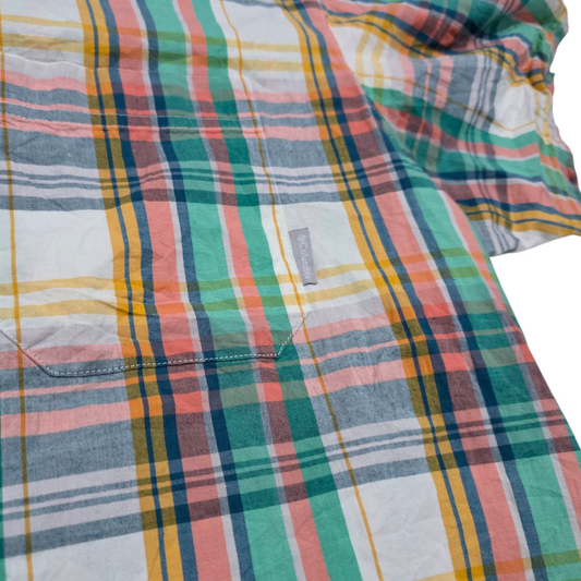 Camisa Manga Corta Columbia Xgrande Xl Cuadro Colores