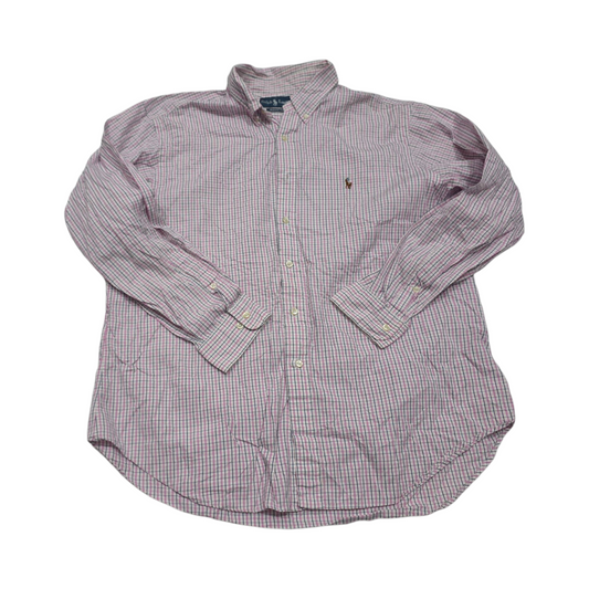 Camisa Ralph Lauren Xgrandexl Cuadro Rosa Blanco Pony Colors