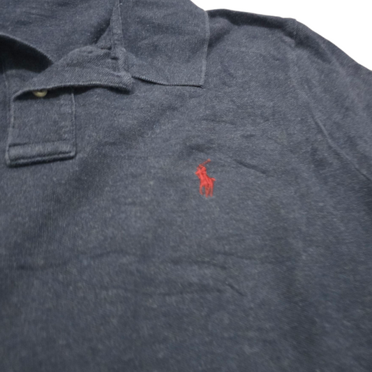 Playera Polo Ralph Lauren Xgrandexl Azul Deslavado Pony Vino
