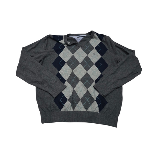 Sueter Tommy Hilfiger Grande L Gris Figuras