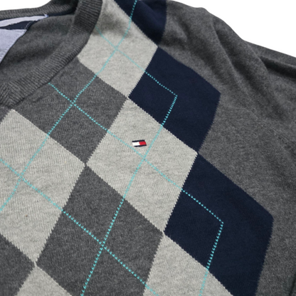 Sueter Tommy Hilfiger Grande L Gris Figuras