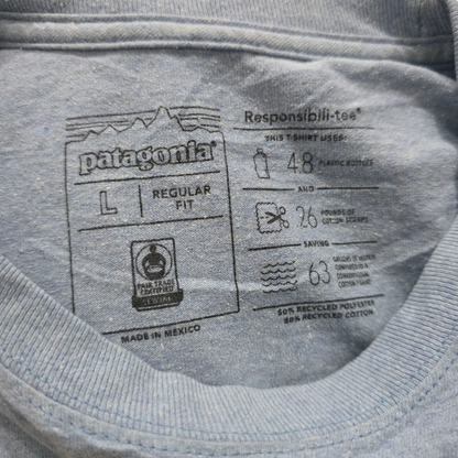 Playera Regular Fit Patagonia Grande L Azul