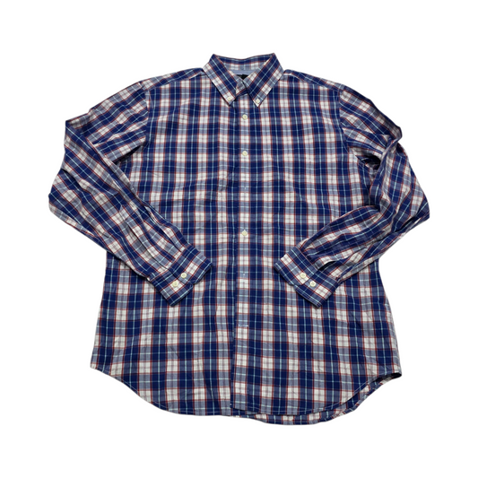 Camisa Banana Republic Grande L Cuadro Azul Rojo