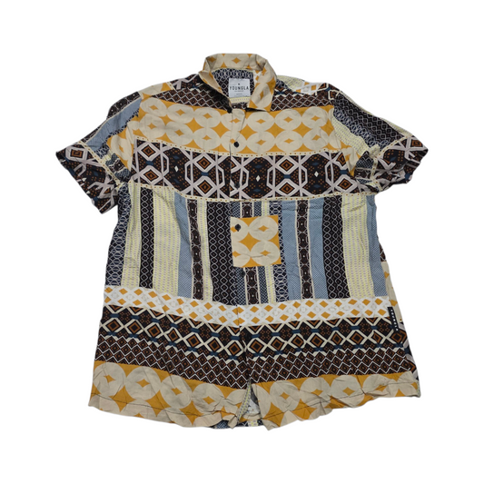 Camisa Manga Corta Youngla Mediana M Amarillo Azul Figuras