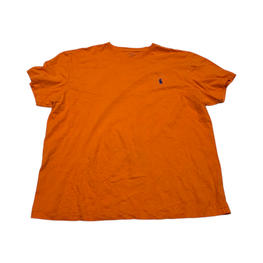 Playera Ralph Lauren Mediana M Naranja Pony Azul