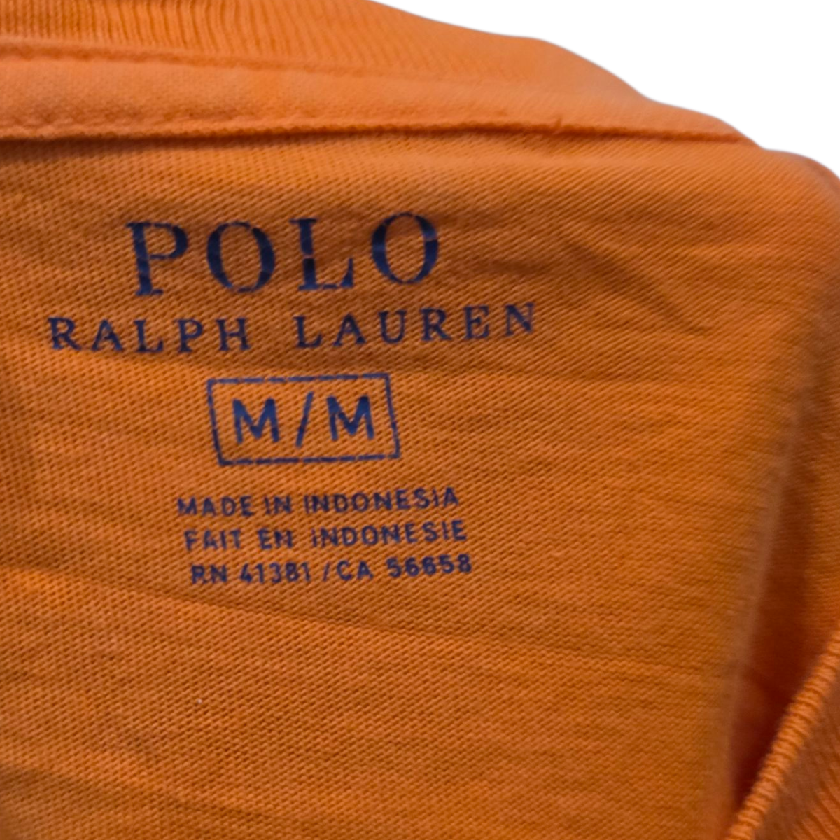 Playera Ralph Lauren Mediana M Naranja Pony Azul