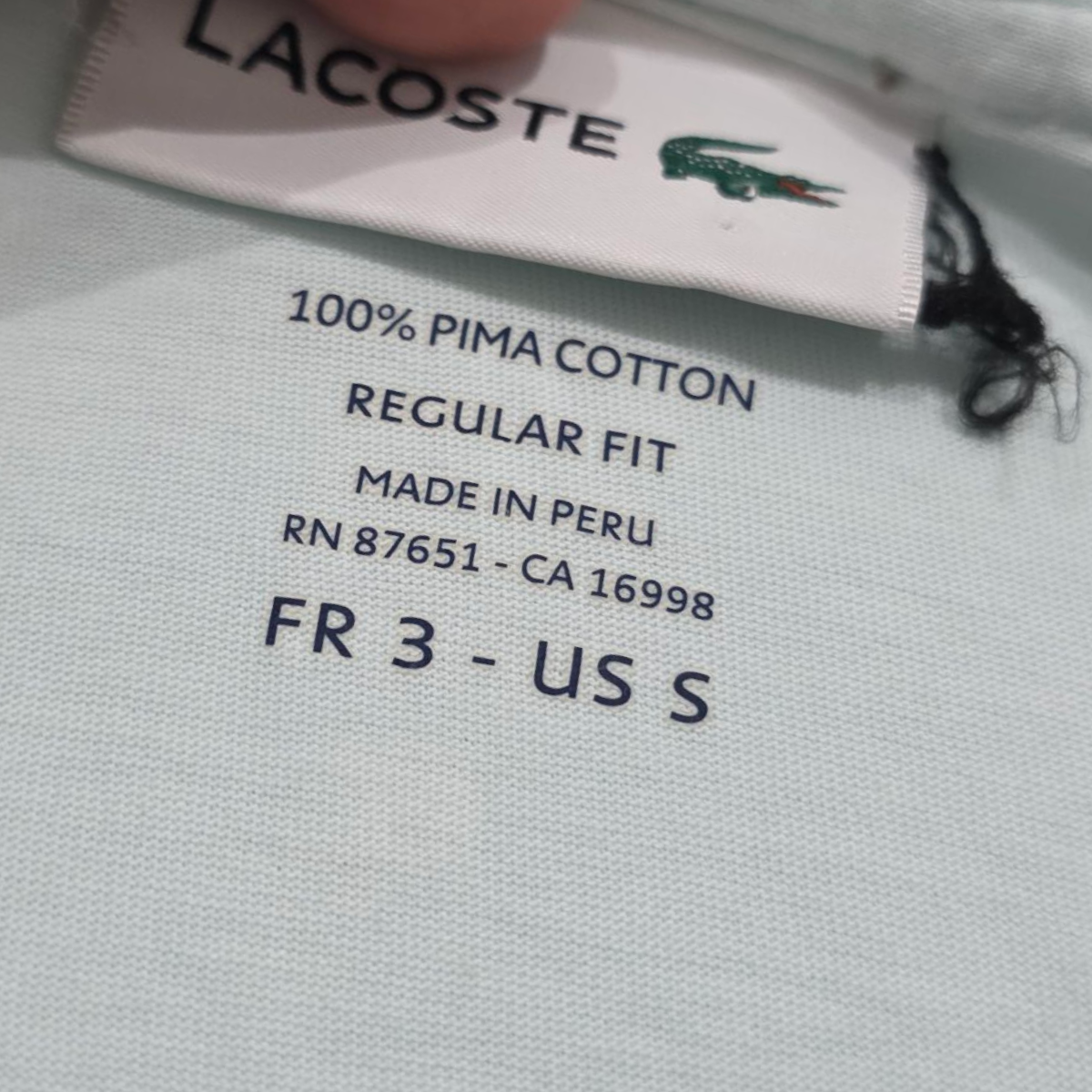 Playera Lacoste Chico S Fr 3 Menta