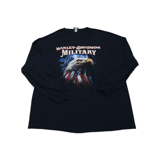 Playera Manga Larga Harley Davidson Xgrande Xl Negro