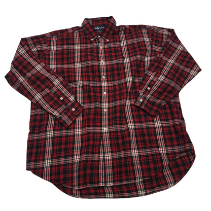 Camisa Ralph Lauren Blake Xgrande Xl Cuadros Rojo Negro