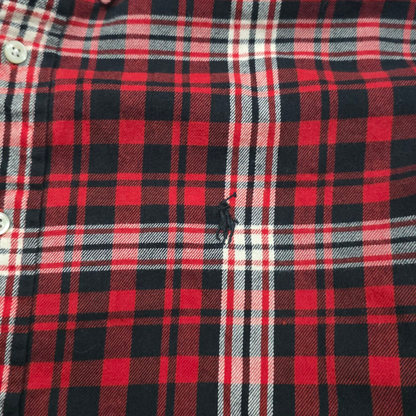 Camisa Ralph Lauren Blake Xgrande Xl Cuadros Rojo Negro