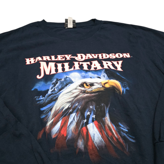Playera Manga Larga Harley Davidson Xgrande Xl Negro