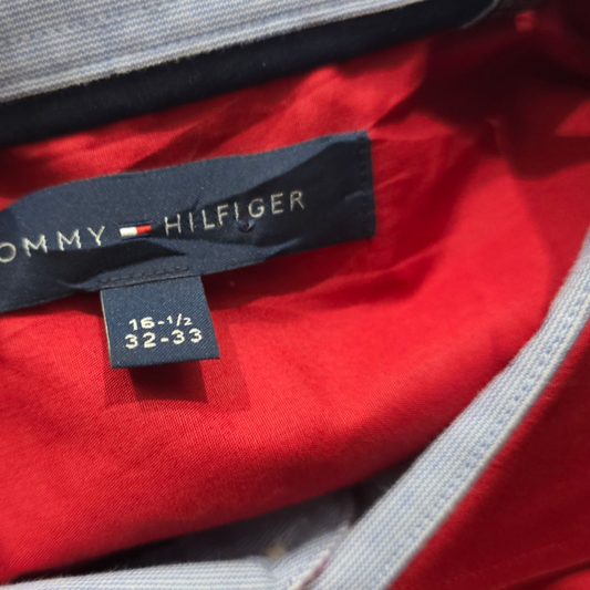 Camisa Tommy Hilfiger Grande L 16 1/2 Rojo