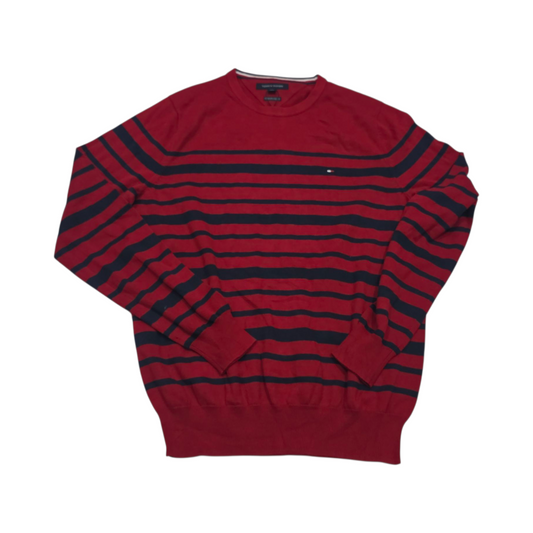Sueter Tommy Hilfiger Mediana M Rojo Azul Lineas