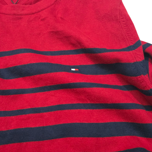Sueter Tommy Hilfiger Mediana M Rojo Azul Lineas