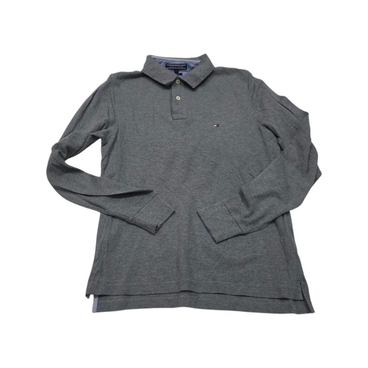 Playera Manga Larga Polo Tommy Hilfiger Mediana M Gris