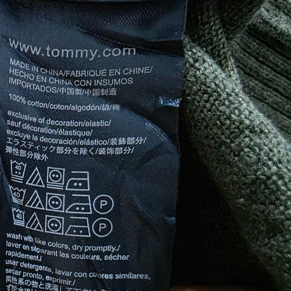 Sueter Tommy Hilfiger Grande L Verde