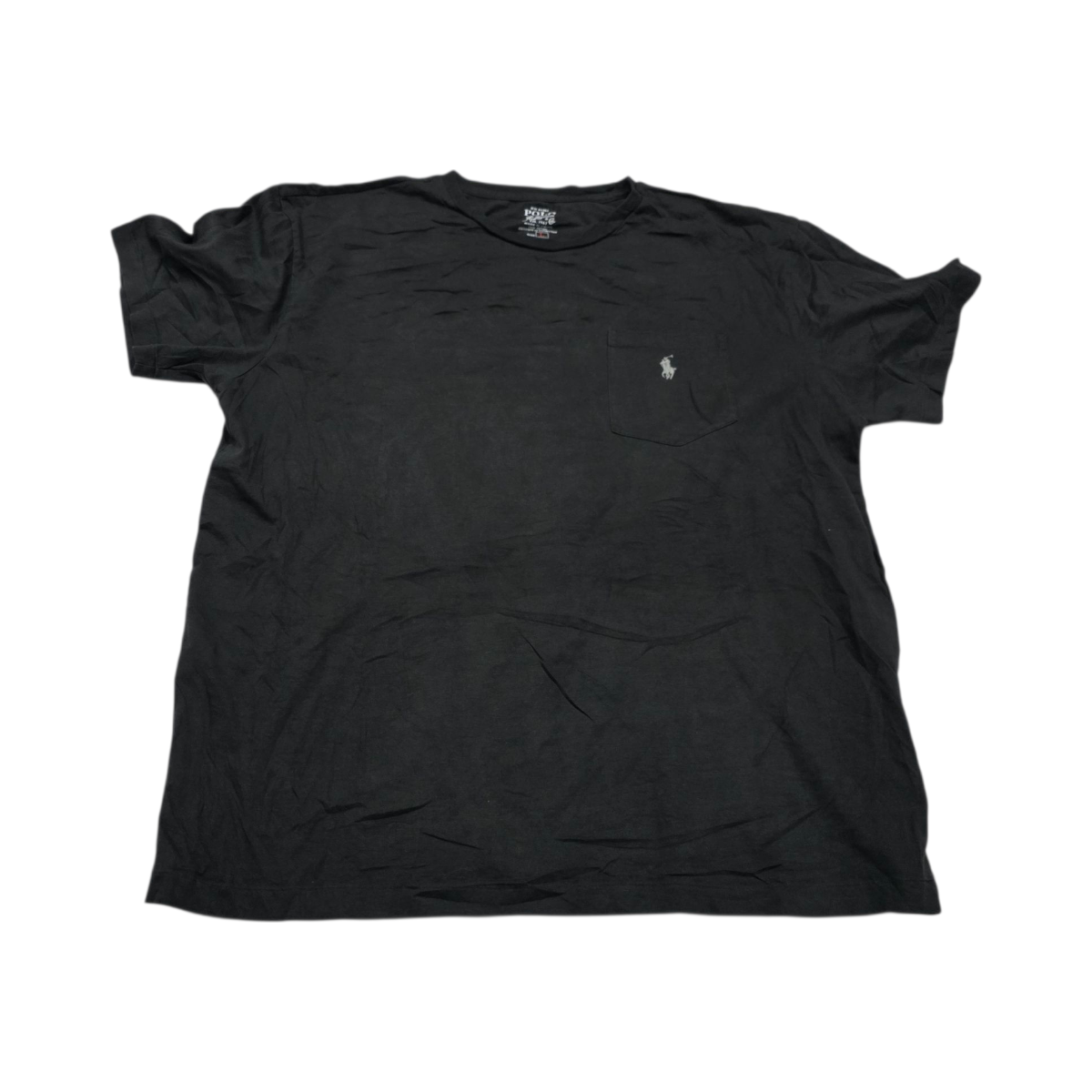 Playera Ralph Lauren Grande L Gris Deslavado Pony Gris Bolsa