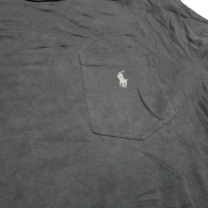 Playera Ralph Lauren Grande L Gris Deslavado Pony Gris Bolsa